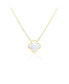 ფოტო #1 პროდუქტის Extra Large Mother of Pearl Single Clover Necklace