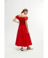 ფოტო #3 პროდუქტის Women's Drape Midi Dress