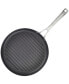 3-Ply Base Stainless Steel Nonstick Induction Stovetop Grill Pan, 10.25", Brushed Stainless Steel
