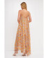 ფოტო #5 პროდუქტის Women's Pleated Waterfall Maxi Dress
