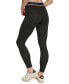 Women's Mid-Rise Full-Length Logo-Tape Leggings