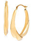 ფოტო #1 პროდუქტის Small Sculptural Draped Hoop Earrings in 14k Gold