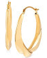 Small Sculptural Draped Hoop Earrings in 14k Gold