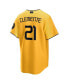 Фото #2 товара Men's Roberto Clemente Gold Pittsburgh Pirates 2023 City Connect Replica Player Jersey