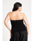 ფოტო #3 პროდუქტის Plus Size Longline Tube Top