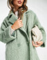 Фото #4 товара ASOS DESIGN smart wool mix brushed coat in soft green