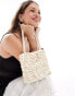 Фото #1 товара Mango pearl square mini bag in white