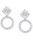 ფოტო #2 პროდუქტის Diamond 1/5 ct. t.w. Round Drop Miracle Plate Stud Earrings in Sterling Silver