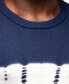 Men's Horizontal Tie Dye Crew Neck Sweater
