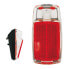Фото #1 товара Фонарь задний с батареей MVTEK Rear Light 40x75 мм 1 красный Led - крепление на крыло и батарейки в комплекте.