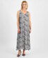 Фото #1 товара Petite Smara Statement Tassel Sleeveless Maxi Dress, Created for Macy's