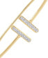 ფოტო #3 პროდუქტის Diamond Bar Cuff Bangle Bracelet (1/10 ct. t.w.) in 14k Gold, Created for Macy's