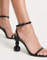 RAID Ashby sandals with bubble heel in black patent