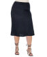 Фото #1 товара Plus Size A-line Elastic Waist Skirt