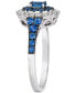 ფოტო #3 პროდუქტის Blueberry Sapphire (3/4 ct. t.w.) & Nude Diamond (1/4 ct. t.w.) Halo Ring in 14k White Gold