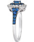 Фото #3 товара Blueberry Sapphire (3/4 ct. t.w.) & Nude Diamond (1/4 ct. t.w.) Halo Ring in 14k White Gold