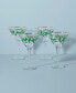 Фото #3 товара Holiday Decal Martini Glass, Set of 4
