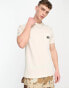 Vans woven patch pocket t-shirt in off white