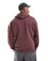 Фото #11 товара ASOS DESIGN essential oversized hoodie in acid wash burgundy