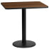 Фото #1 товара 24'' X 30'' Rectangular Walnut Laminate Table Top With 18'' Round Table Height Base