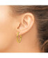 ფოტო #3 პროდუქტის Stainless Steel Polished Yellow plated Hinged Hoop Earrings