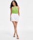 Фото #1 товара Women's Eyelet High-Rise Shorts, Created for Macy's