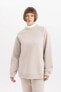 Фото #7 товара Oversize Fit Bisiklet Yaka Kalın Sweatshirt V2697az23wn