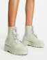 Фото #2 товара ASOS DESIGN Guava butterfly lace up wellies in mint green
