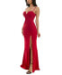 Фото #4 товара Juniors' Notch-Neck Slit-Front Gown