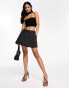 New Look slinky jersey bandeau with neck tie in black