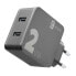 Фото #1 товара Зарядное устройство INTERPHONE CELLULARLINE Double Plug USB 12W+12W