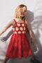 Фото #5 товара Комбинированное платье из кружева кроше с вышивкой ZARA