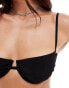 & Other Stories cut away bikini bra top in black