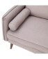 Фото #11 товара Carthage Upholstered Mid-Century Modern Pocket Spring Loveseat With Wooden Legs And Removable Back Cushions