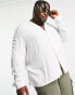 ASOS DESIGN relaxed fit viscose shirt with low revere collar in White weiß, S - Chest 38 - фото #2