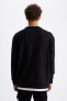 Oversize Fit Bisiklet Yaka Sweatshirt