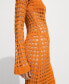 ფოტო #5 პროდუქტის Women's Long Openwork Knitted Dress