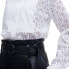 Karl Lagerfeld KL Monogram Lace Bib Shirt W 220W1600