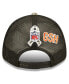 Фото #2 товара Men's Black, Camo Chicago Bears 2022 Salute To Service 9FORTY Snapback Trucker Hat