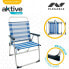 Фото #5 товара Пляжный стул Aktive Синий Белый 48 x 88 x 50 cm Алюминий Складной (4 штук)