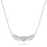 Romantic silver heart necklace with wings NCL85W