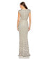 ფოტო #2 პროდუქტის Women's Embellished Crystal Cap Sleeve Column Gown