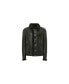 Фото #1 товара Men's Fashion Leather Jacket Wool, Black