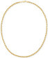 Rope Link 24" Chain Necklace in 18k Gold-Plated Sterling Silver