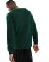 Фото #3 товара ASOS DESIGN knitted jumper with spliced cable detailing in green