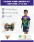 ფოტო #2 პროდუქტის Boys Pullover Pajama Shirt and Shorts Sleep Set to Grave Digger El Toro Loco Megalodon