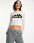 Kavu francis cropped t-shirt in white