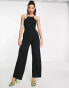 Фото #8 товара ASOS DESIGN high neck jumpsuit with cut out back in black