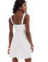 Фото #4 товара Abercrombie & Fitch linen blend Emerson skort dress in white