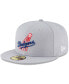 Фото #1 товара Men's Gray Los Angeles Dodgers Cooperstown Collection Wool 59FIFTY Fitted Hat